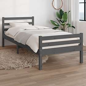 vidaXL Bed Frame grå massiv furu 100x200 cm 814811