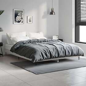 vidaXL Bed Frame grå sonoma 135x190 cm konstruerat trä 832291