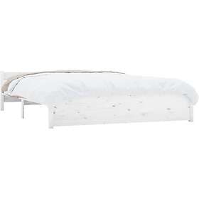 vidaXL Bed Frame vit massivt trä 140x190 cm 815025