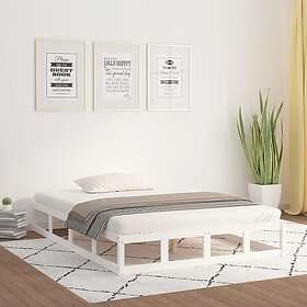 vidaXL Bed Frame vit 120x190 cm 4FT massiv furu 820832