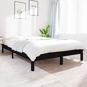 vidaXL Bed Frame svart 200x200 cm massiv furu 820565