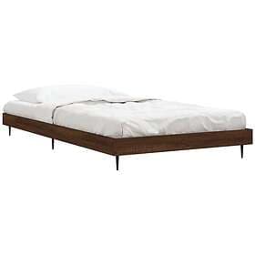vidaXL Bed Frame brun ek 100x200 cm konstruerad trä 832268