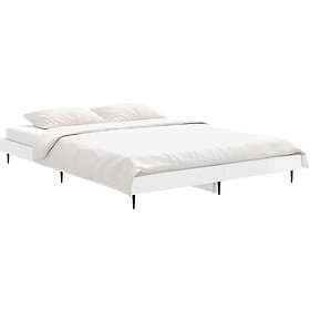 vidaXL Bed Frame white high gloss 140x190 cm engineered wood
