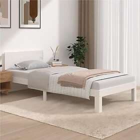 vidaXL Bed Frame vit massiv furu 90x200 cm 810481