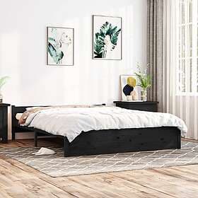 vidaXL Bed Frame svart massivt trä 150x200 cm 5FT 815053