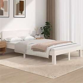 vidaXL Bed Frame vit massiv furu 120x200 cm 810491