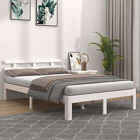 vidaXL Bed Frame vit massivt trä 140x200 cm 814755