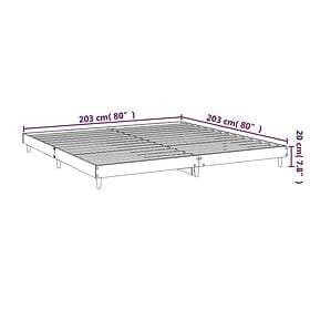 vidaXL Bed Frame vit 200x200 cm konstruerat trä 832005