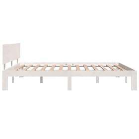 vidaXL Bed Frame vit massiv furu 160x200 cm 810506