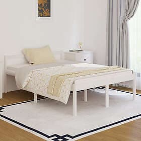 vidaXL Bed Frame vit massiv furu 135x190 cm 4FT6 810590