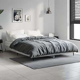 vidaXL Bed Frame betonggrå 135x190 cm konstruerat trä 832289