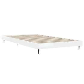 vidaXL Bed Frame white high gloss 90x200 cm engineered wood