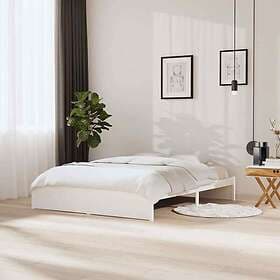 vidaXL Bed Frame vit massivt trä 160x200 cm 814960