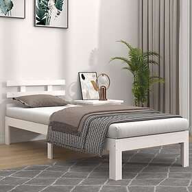 vidaXL Bed Frame vit massivt trä 90x190 cm 3FT 814720