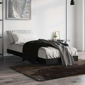 vidaXL Bed Frame svart 75x190 cm konstruerat trä 832206