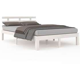 vidaXL Bed Frame vit massivt trä 120x200 cm 814750