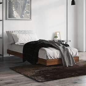 vidaXL Bed Frame brun ek 75x190 cm konstruerad trä 832212