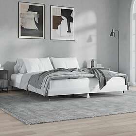 vidaXL Bed Frame white high gloss 200x200 cm engineered wood