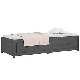 vidaXL Dagbädd grå 90x200 cm massiv furu 821591