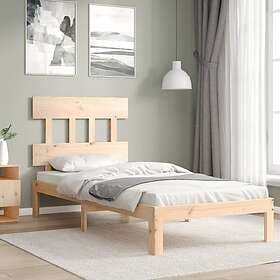 vidaXL Bed Frame med huvudgavel 90x200 cm massivt trä 3193581
