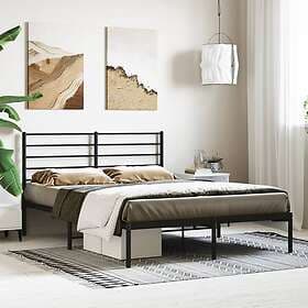 vidaXL Bed Frame med huvudgavel metall svart 120x200 cm 352317