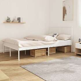 vidaXL Bed Frame med huvudgavel metall vit 120x200 cm 350929
