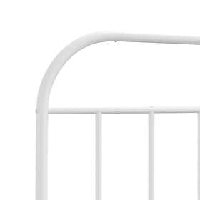 vidaXL Bed Frame med huvudgavel metall vit 75x190 cm 353674