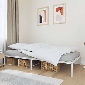 vidaXL Bed Frame metall vit 100x200 cm 350908