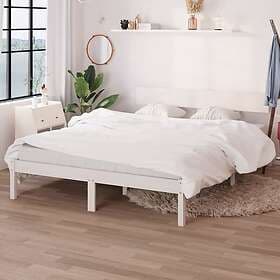 vidaXL Bed Frame vit massiv furu 120x190 cm 810118