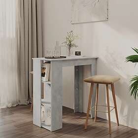 vidaXL Bar table with shelf concrete grey 102x50x103.5 cm engineered wood 809462