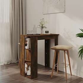 vidaXL Barbord med hylla rökig ek 102x50x103.5 cm konstruerat trä 812963
