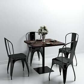 vidaXL Dining Table 80x80x75 cm Dark Ash 245611