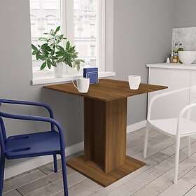vidaXL Matbord brun ek 80x80x75 cm konstruerat trä 825824