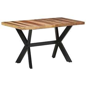 vidaXL Dining Table 140x70x75 cm Solid Wood Honey Finish 321546