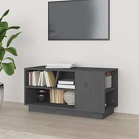 vidaXL TV Stand grå 80x35x40.5 cm massiv furu 814406
