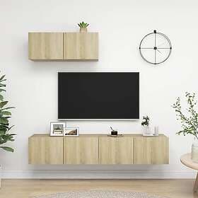 vidaXL TV Stand 3 pcs sonoma-oak engineered wood 3079016