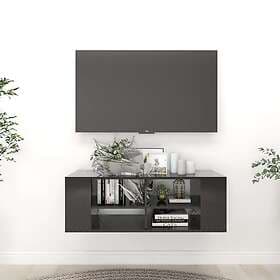 vidaXL Väggmonterat TV-skåp 102x35x35cm Black High Gloss Engineered Wood 806245
