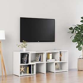 vidaXL TV Stand white high gloss 104x30x52 cm constructed wood 808356