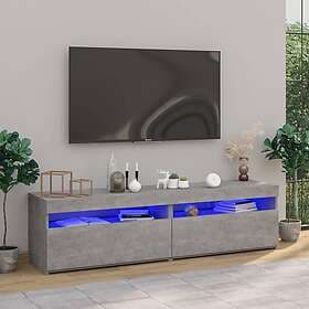 vidaXL TV Standar med LED-belysning 2 st betonggrå 75x35x40 cm 804400