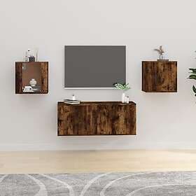 vidaXL Väggmonterade tv-skåp 2 st rökfärgad ek 40x34.5x40 cm 816651