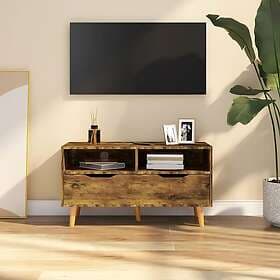 vidaXL TV Stand smoked oak 90x40x48.5 cm chipboard 326785