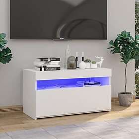 vidaXL TV Stand med LED-belysning vit 75x35x40 cm 804391