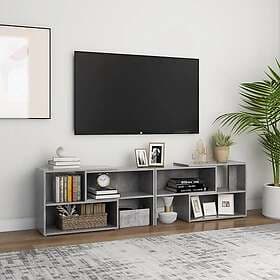 vidaXL TV Stand 149x30x52 cm concrete grey particle board