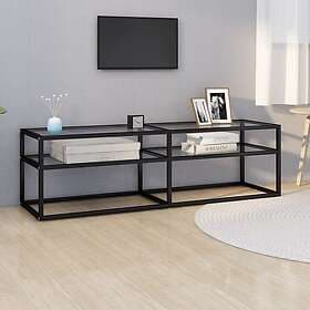 vidaXL TV Stand genomskinlig 140x40x40.5 cm härdat glas 331714