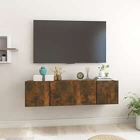 vidaXL Hängande TV-skåp 2 st rökfärgad ek 60x30x30 cm 815868