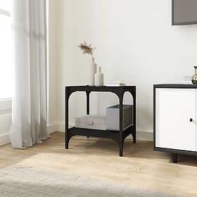 vidaXL TV Stand svart 40x33x41 cm Konstruerat trä och stål 819302