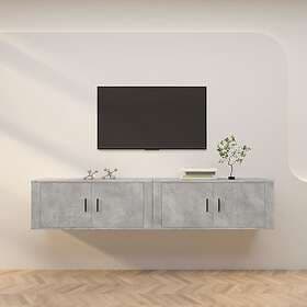vidaXL Väggmonterade tv-skåp 2 st betonggrå 100x34.5x40 cm 3188370