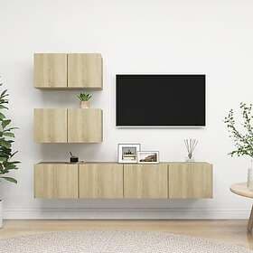 vidaXL TV Stand 4 Piece Sonoma Oak Engineered Wood