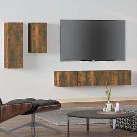 vidaXL TV Stand 4 pieces smoked oak constructed wood 3114627