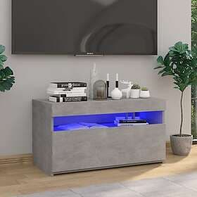 vidaXL TV Stand med LED-belysning betonggrå 75x35x40 cm 804399